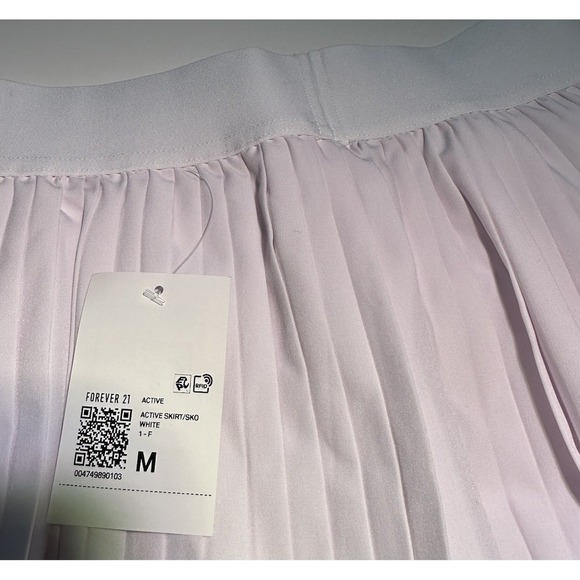 Forever 21 Womens Active White Pleated Skirt/Skort SZ M - Picture 7 of 10